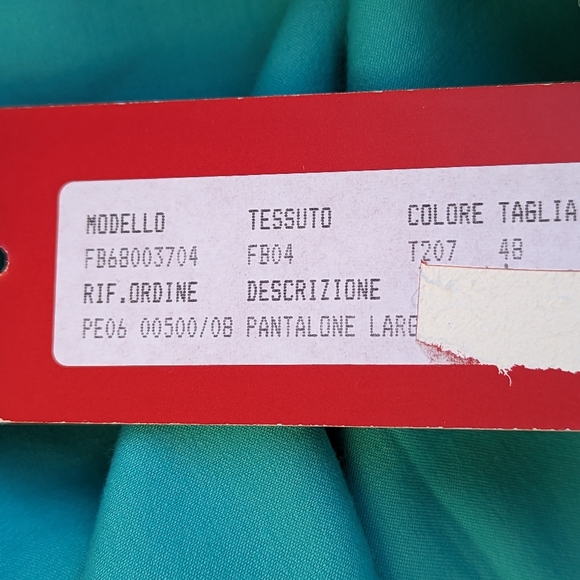 NWT Size 48 Large Teal Italian Boule De Neige Pants - Picture 11 of 11